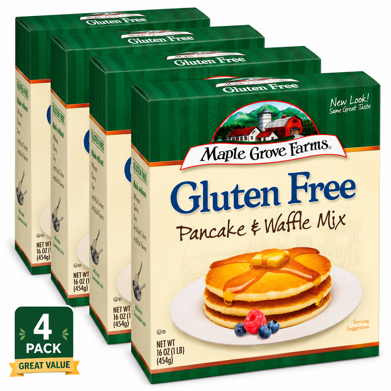 Maple Grove Farms Pancake & Waffle Mix Gluten Free Boxes 16 oz Maple Grove Farms